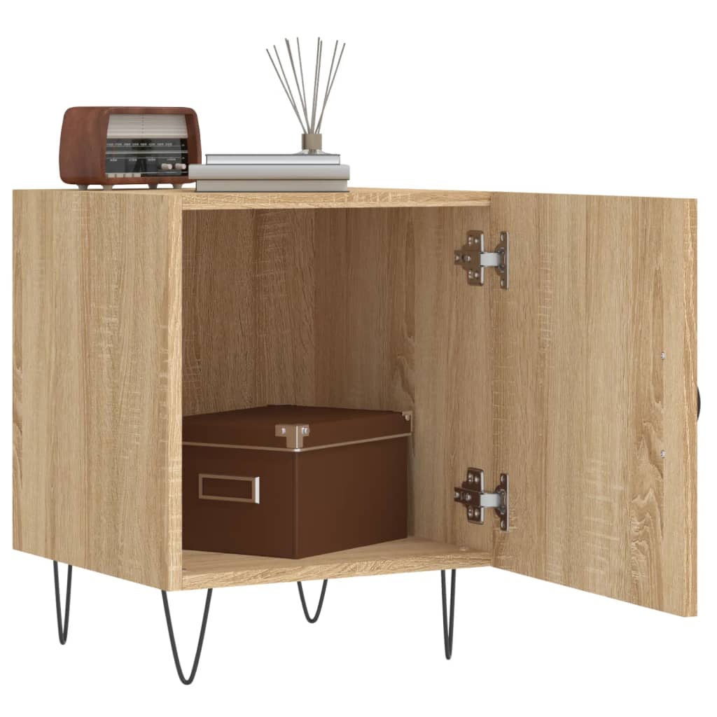 Bedside Cabinets 2 pcs Sonoma Oak 40x40x50 cm Engineered Wood