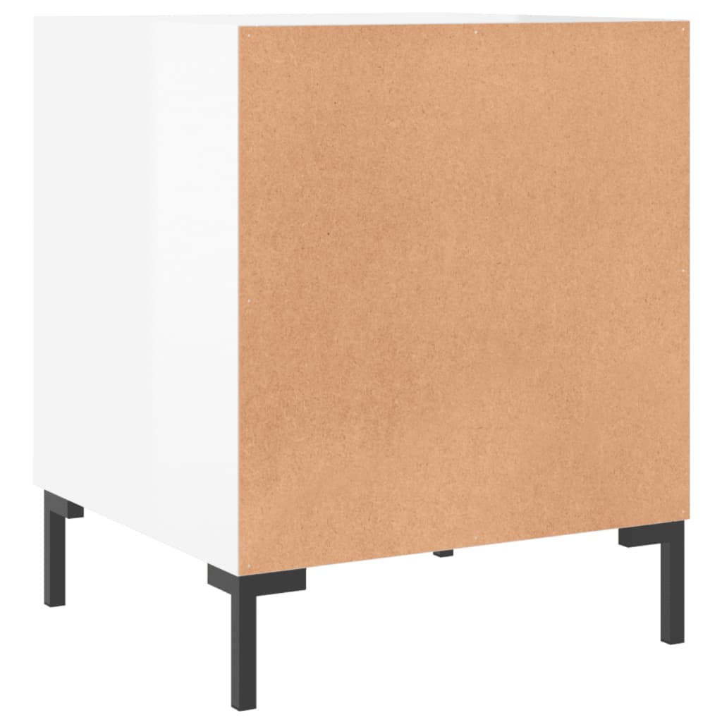 Bedside Cabinets 2 pcs High Gloss White 40x40x50 cm