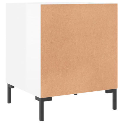 Bedside Cabinets 2 pcs High Gloss White 40x40x50 cm