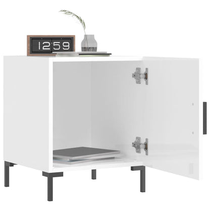 Bedside Cabinets 2 pcs High Gloss White 40x40x50 cm