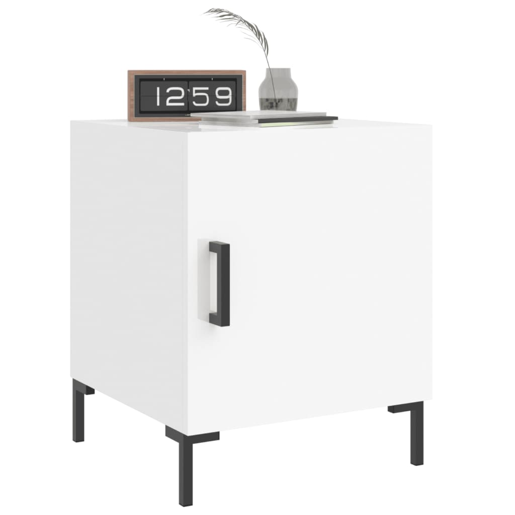 Bedside Cabinets 2 pcs High Gloss White 40x40x50 cm