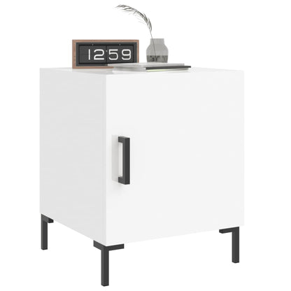 Bedside Cabinets 2 pcs High Gloss White 40x40x50 cm