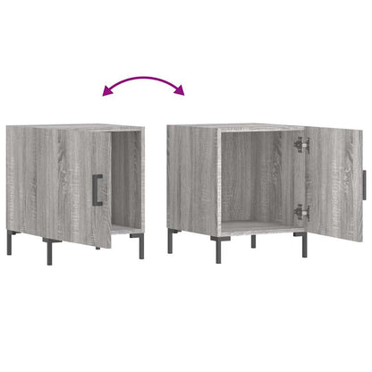 Bedside Cabinets 2 pcs Grey Sonoma 40x40x50 cm Engineered Wood