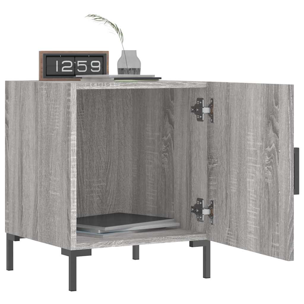 Bedside Cabinets 2 pcs Grey Sonoma 40x40x50 cm Engineered Wood