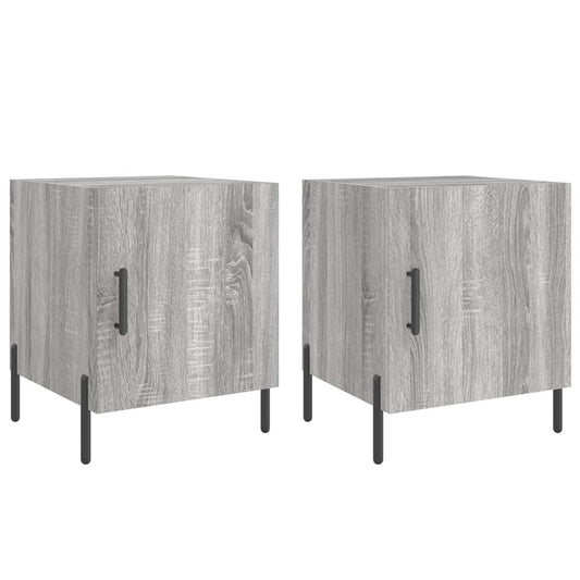 Bedside Cabinets 2 pcs Grey Sonoma 40x40x50 cm Engineered Wood