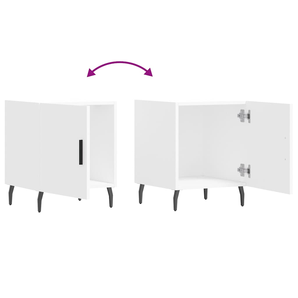 Bedside Cabinet White 40x40x50 cm Engineered Wood