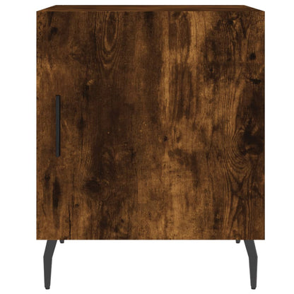 Bedside Cabinets 2 pcs Smoked Oak 40x40x50 cm Engineered Wood