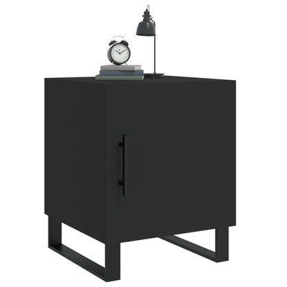 Bedside Cabinets 2 pcs Black 40x40x50 cm Engineered Wood