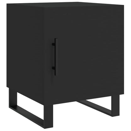 Bedside Cabinets 2 pcs Black 40x40x50 cm Engineered Wood