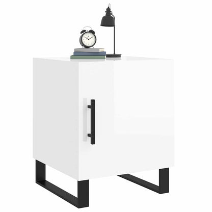 Bedside Cabinets 2 pcs High Gloss White 40x40x50 cm