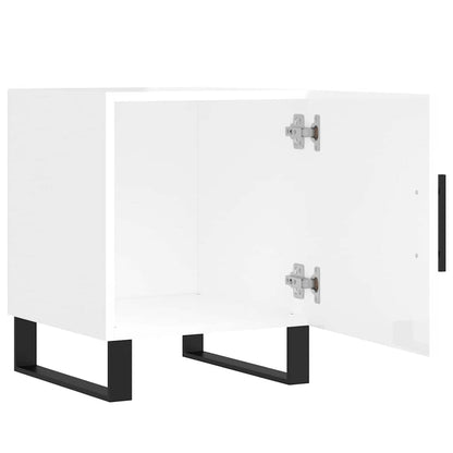 Bedside Cabinets 2 pcs High Gloss White 40x40x50 cm