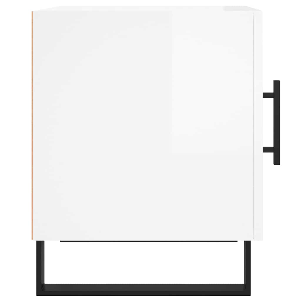 Bedside Cabinets 2 pcs High Gloss White 40x40x50 cm