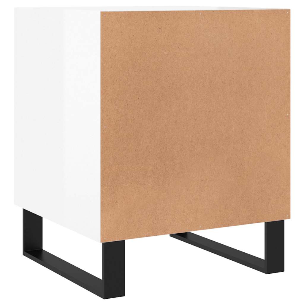 Bedside Cabinets 2 pcs High Gloss White 40x40x50 cm