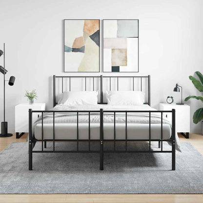 Bedside Cabinets 2 pcs High Gloss White 40x40x50 cm