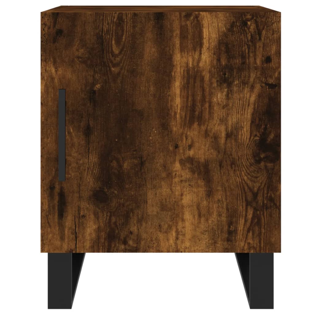 Bedside Cabinets 2 pcs Smoked Oak 40x40x50 cm Engineered Wood