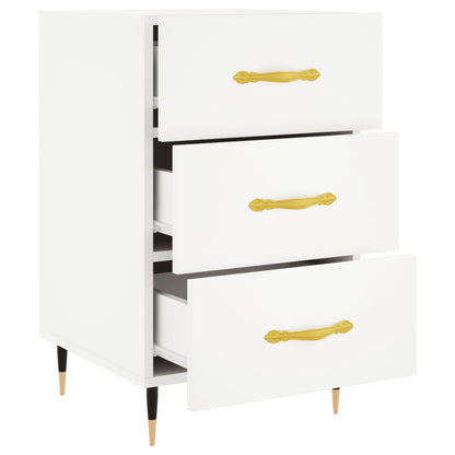 Bedside Cabinet White 40x40x66 cm Engineered Wood