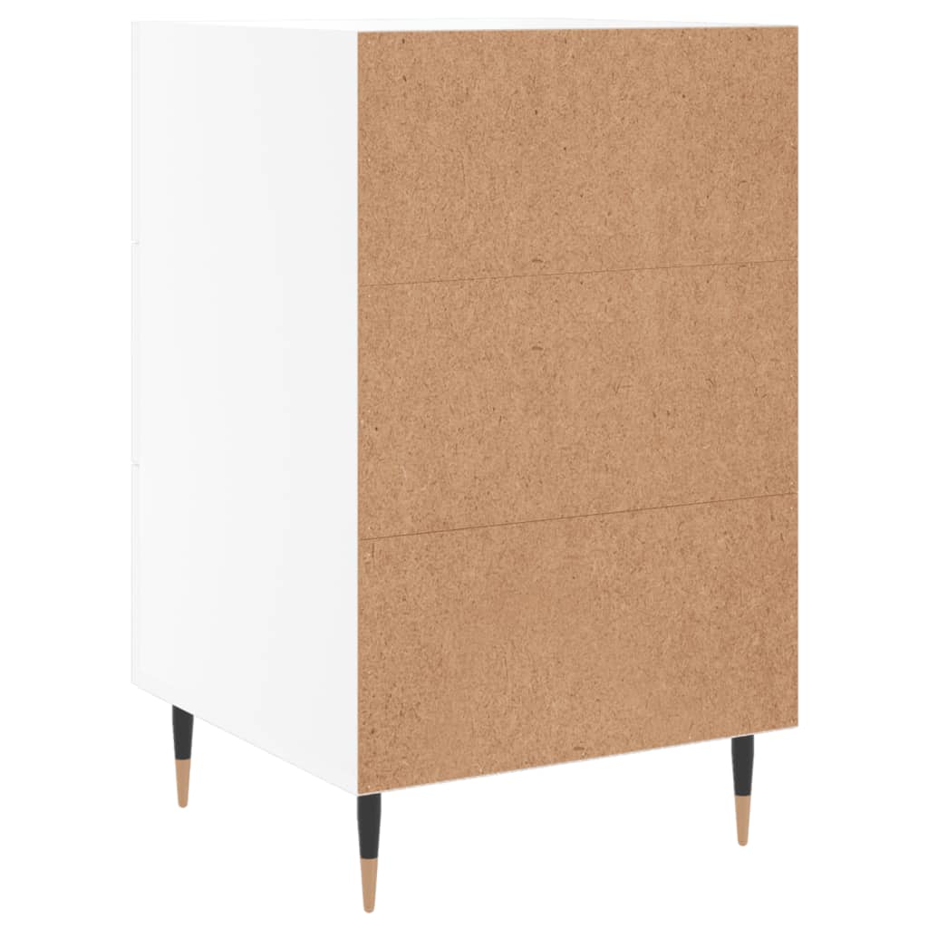 Bedside Cabinet White 40x40x66 cm Engineered Wood