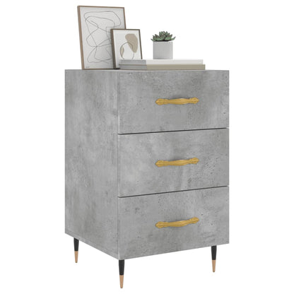 Bedside Cabinet Concrete Grey 40x40x66 cm Engineered Wood