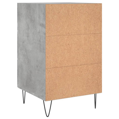Bedside Cabinet Concrete Grey 40x40x66 cm Engineered Wood