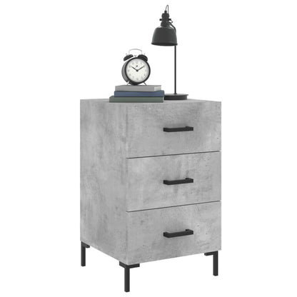 Bedside Cabinet Concrete Grey 40x40x66 cm Engineered Wood