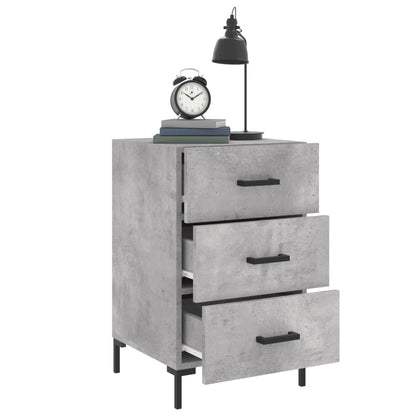 Bedside Cabinet Concrete Grey 40x40x66 cm Engineered Wood