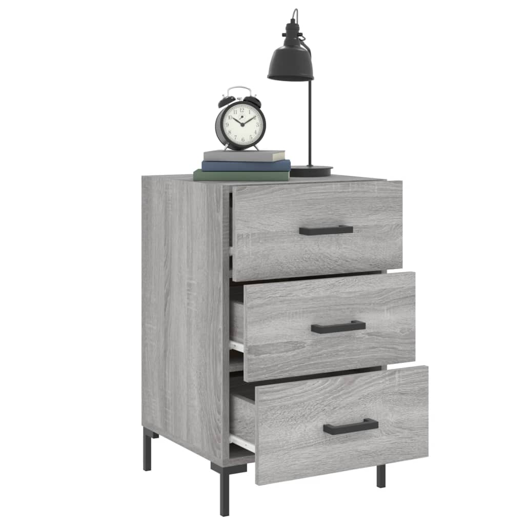 Bedside Cabinet Grey Sonoma 40x40x66 cm Engineered Wood