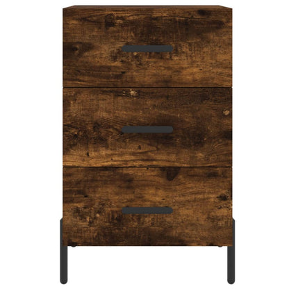 Bedside Cabinet Smoked Oak 40x40x66 cm Engineered Wood