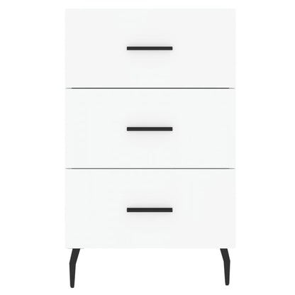 Bedside Cabinet White 40x40x66 cm Engineered Wood
