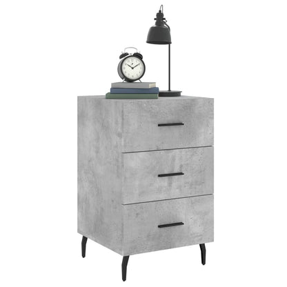 Bedside Cabinet Concrete Grey 40x40x66 cm Engineered Wood