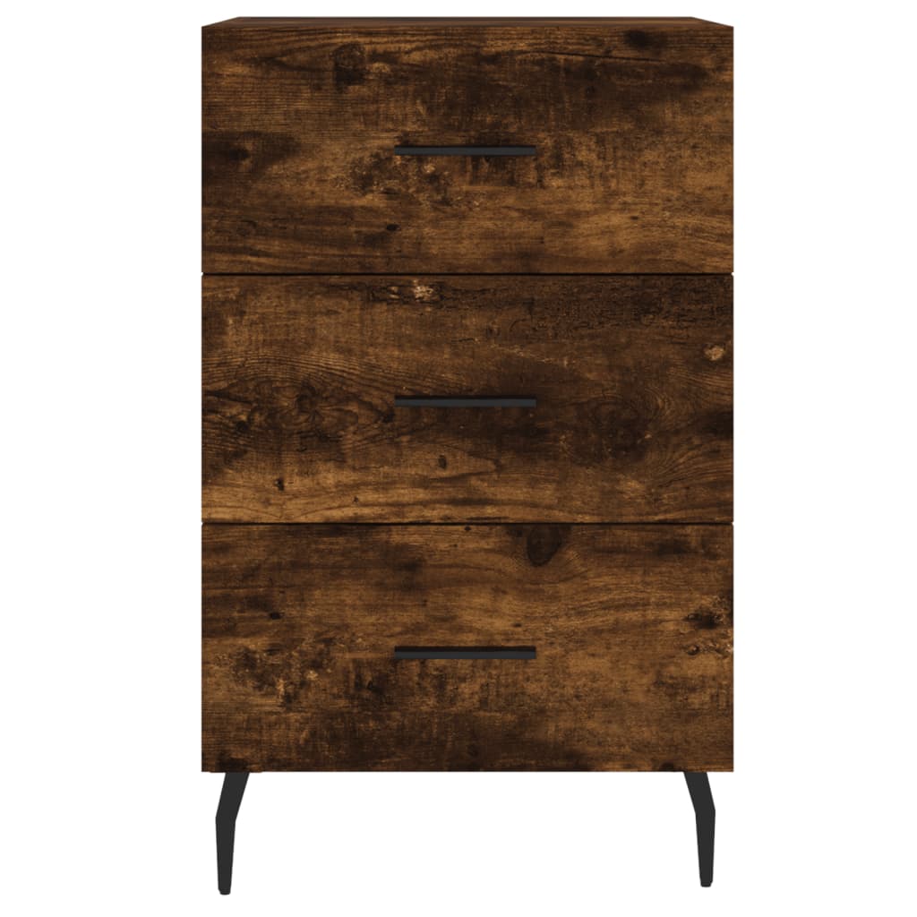 Bedside Cabinet Smoked Oak 40x40x66 cm Engineered Wood