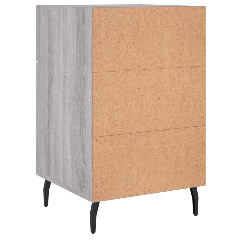 Bedside Cabinet Grey Sonoma 40x40x66 cm Engineered Wood