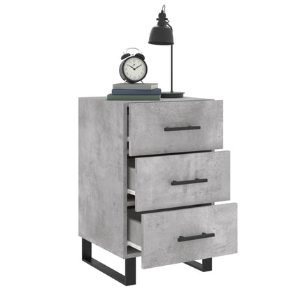 Bedside Cabinet Concrete Grey 40x40x66 cm Engineered Wood