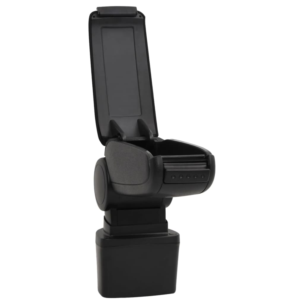 Car Armrest Black 14.5x31.5x(30-48) cm ABS