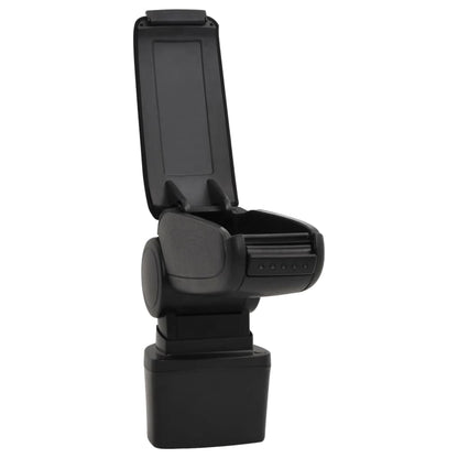 Car Armrest Black 14.5x31.5x(30-48) cm ABS