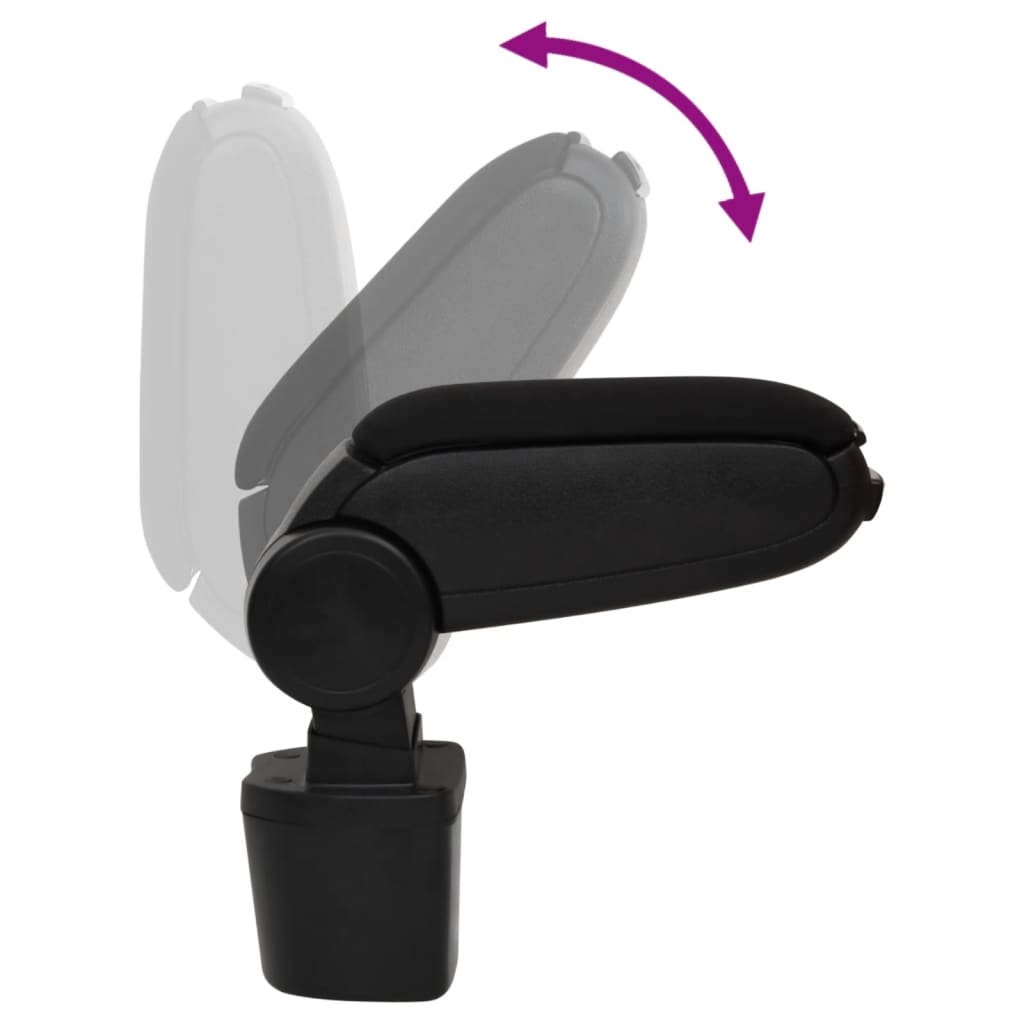 Car Armrest Black 14.5x31.5x(30-48) cm ABS