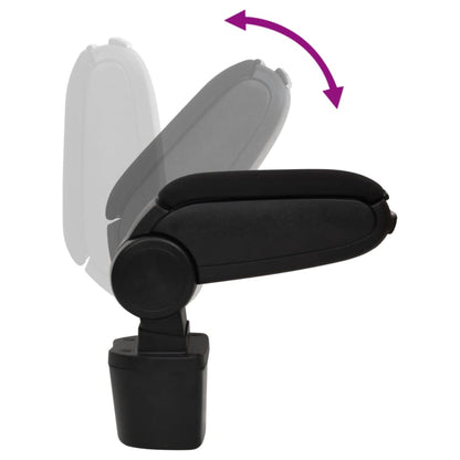 Car Armrest Black 14.5x31.5x(30-48) cm ABS