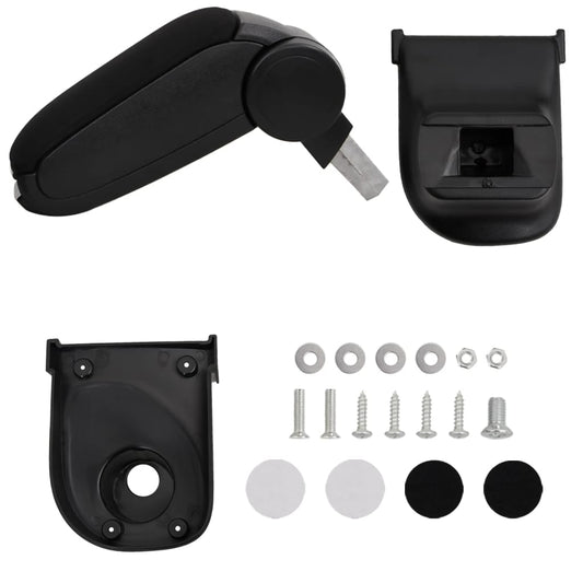 Car Armrest Black 15x35x(30-47) cm ABS