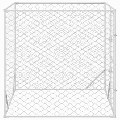 Outdoor Dog Kennel Silver 2x2x2 m Galvanised Steel