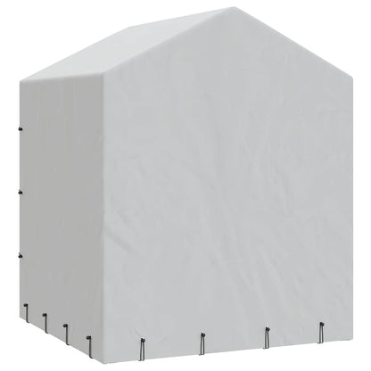 Outdoor Dog Kennel with Roof Silver 2x2x2.5 m Galvanised Steel