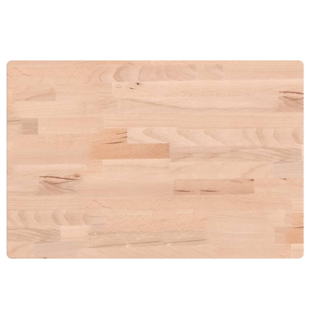 Table Top 60x40x1.5 cm Rectangular Solid Wood Beech