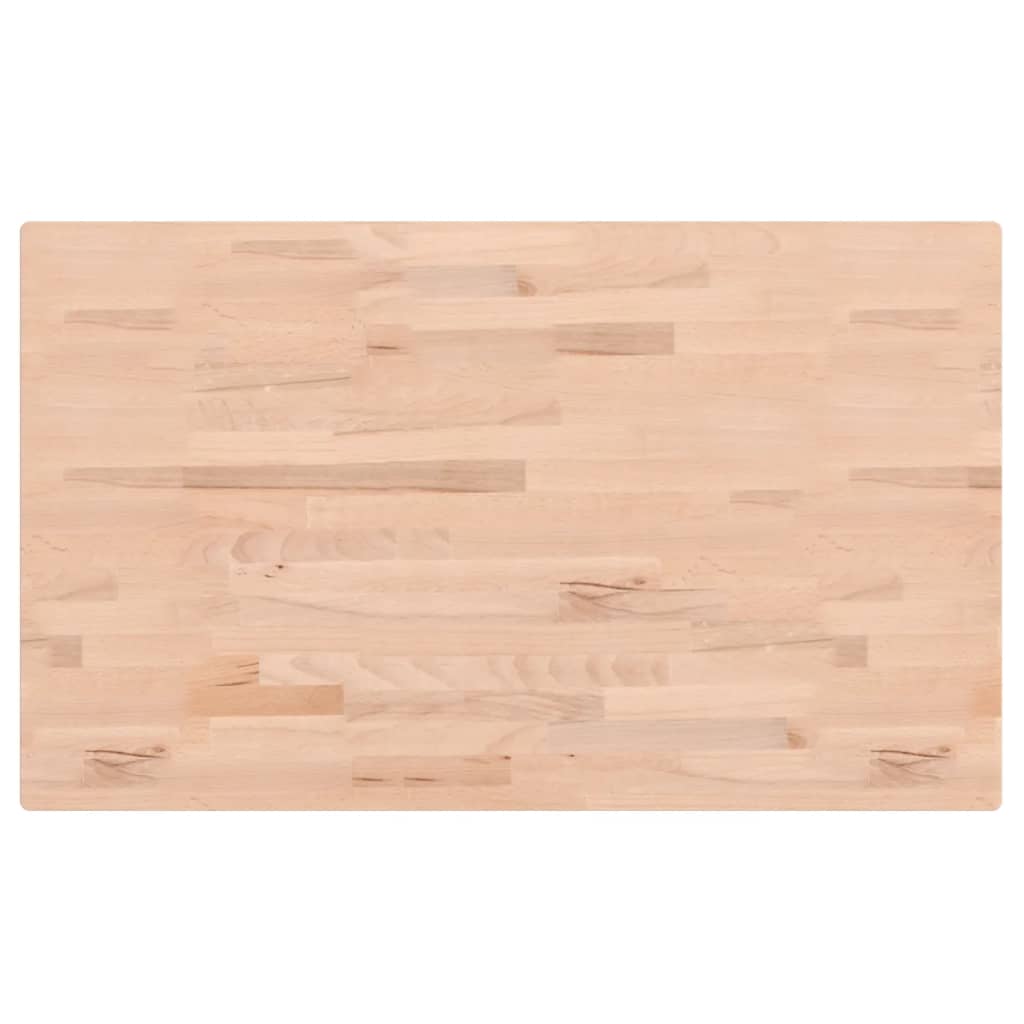 Table Top 100x60x1.5 cm Rectangular Solid Wood Beech