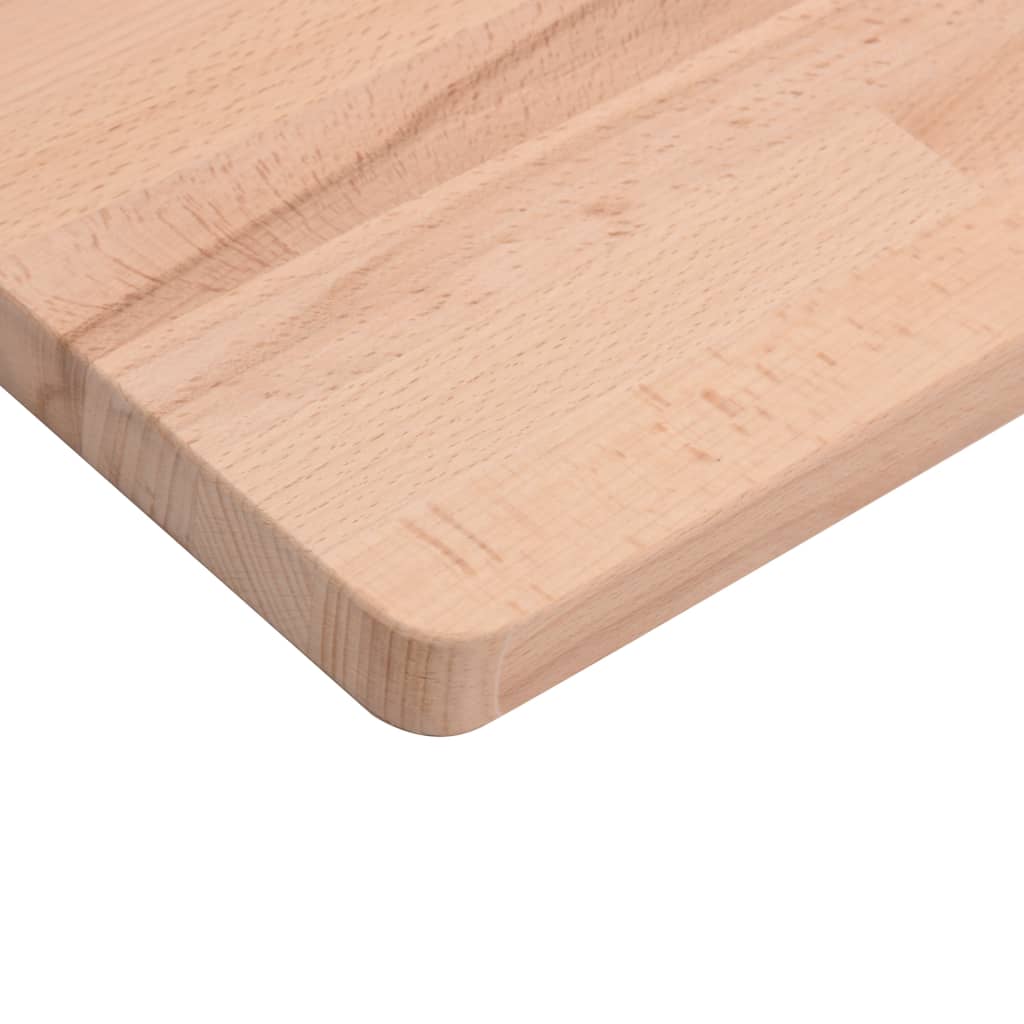 Table Top 100x50x2.5 cm Rectangular Solid Wood Beech
