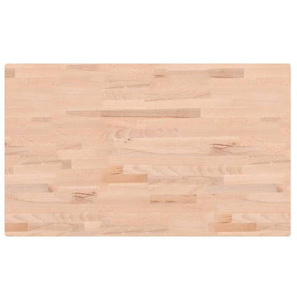 Table Top 100x60x2.5 cm Rectangular Solid Wood Beech