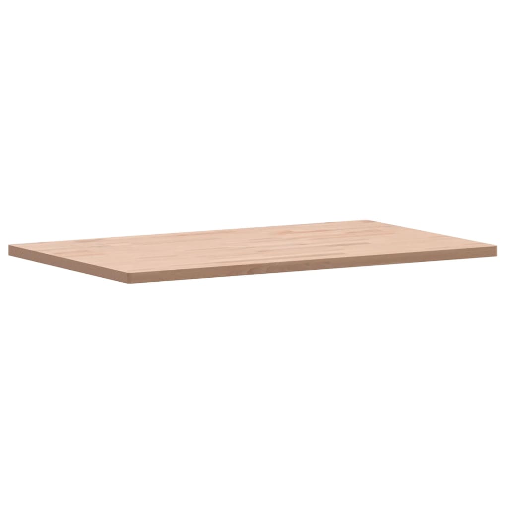 Table Top 100x60x2.5 cm Rectangular Solid Wood Beech