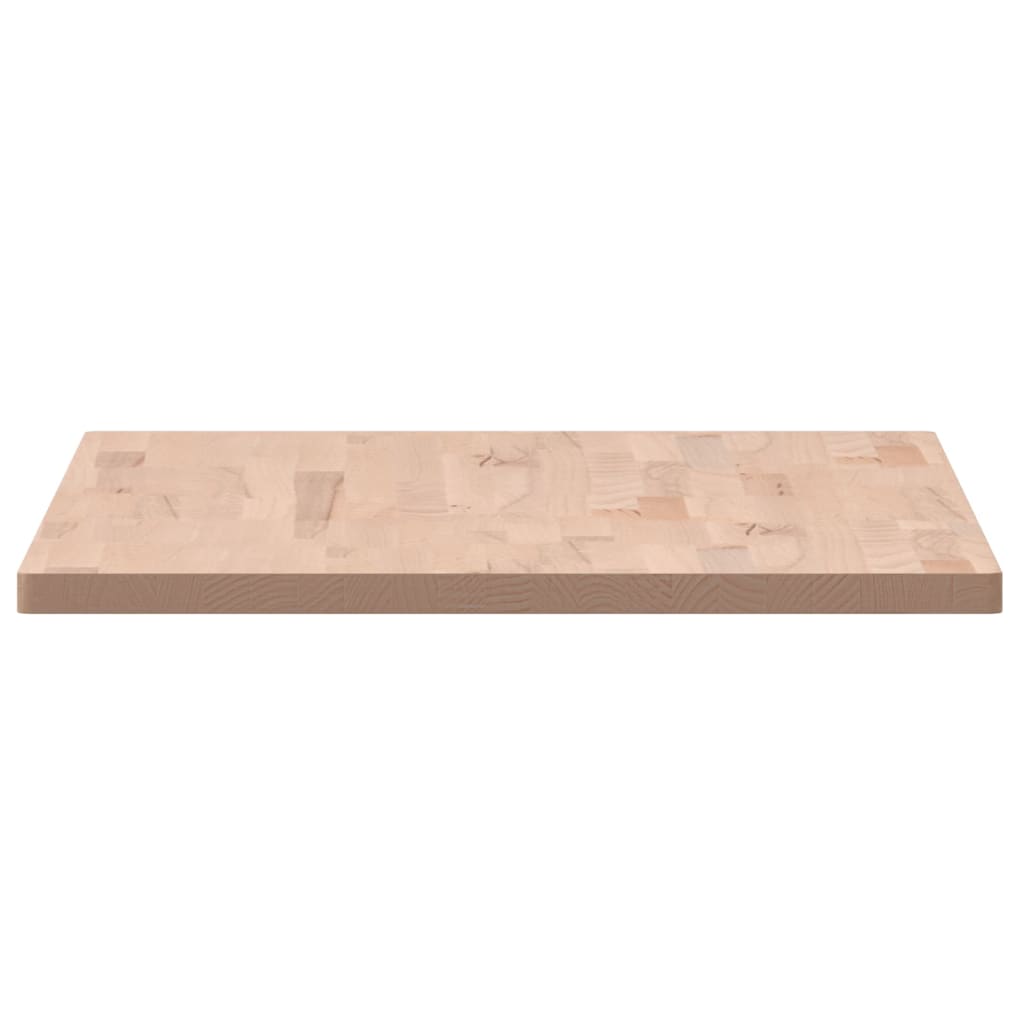 Table Top 100x60x2.5 cm Rectangular Solid Wood Beech