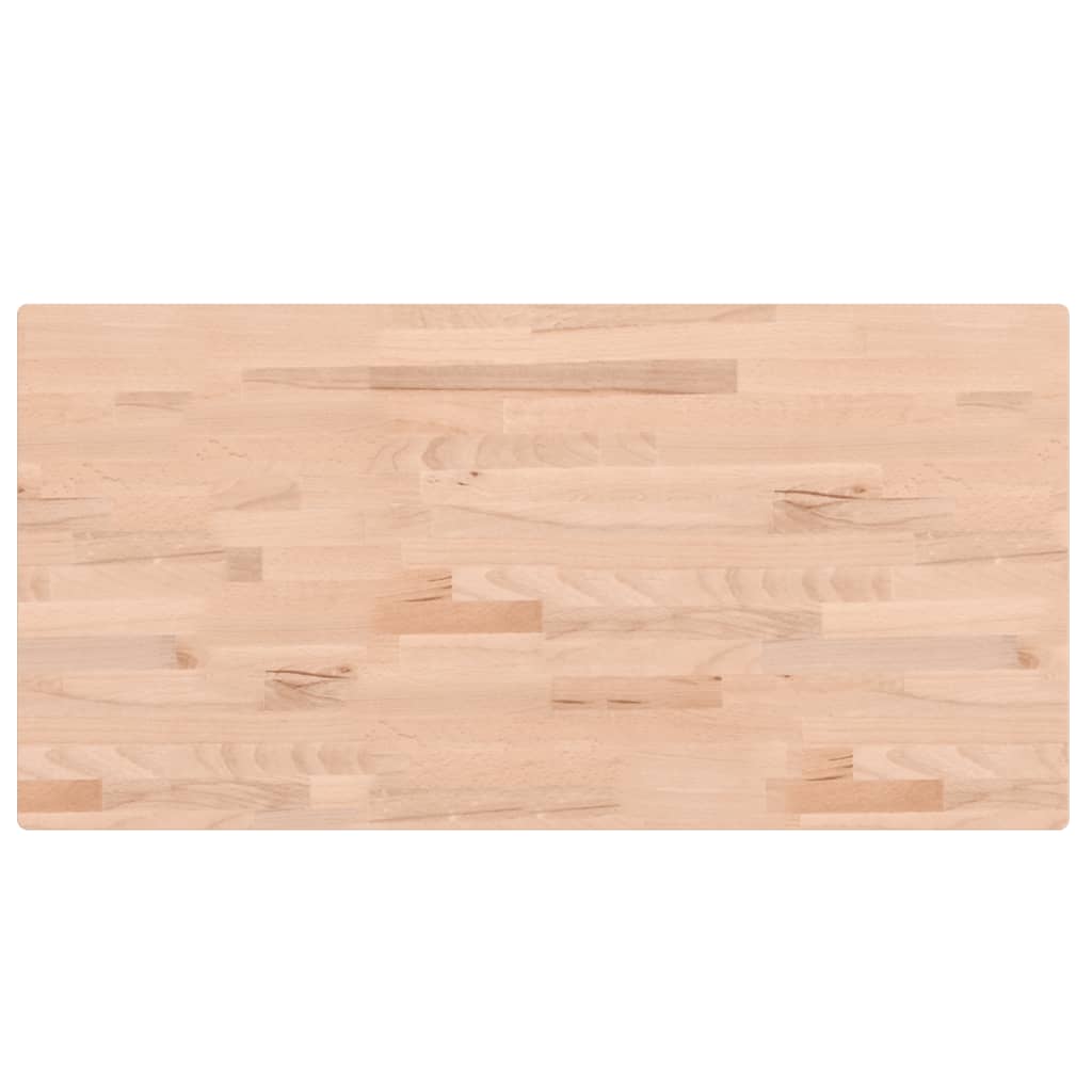 Table Top 100x50x4 cm Rectangular Solid Wood Beech
