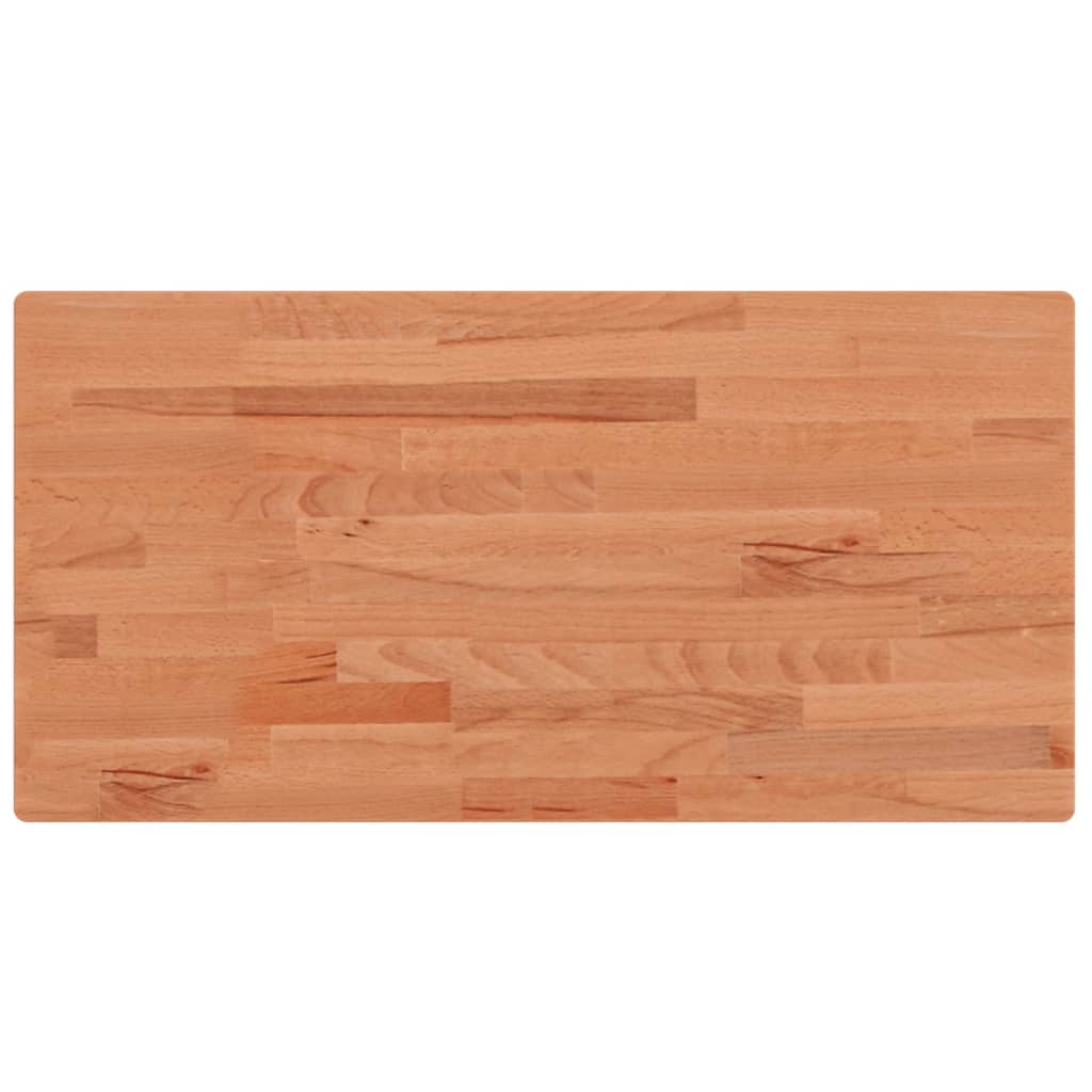Table Top 100x50x1.5 cm Rectangular Solid Wood Beech