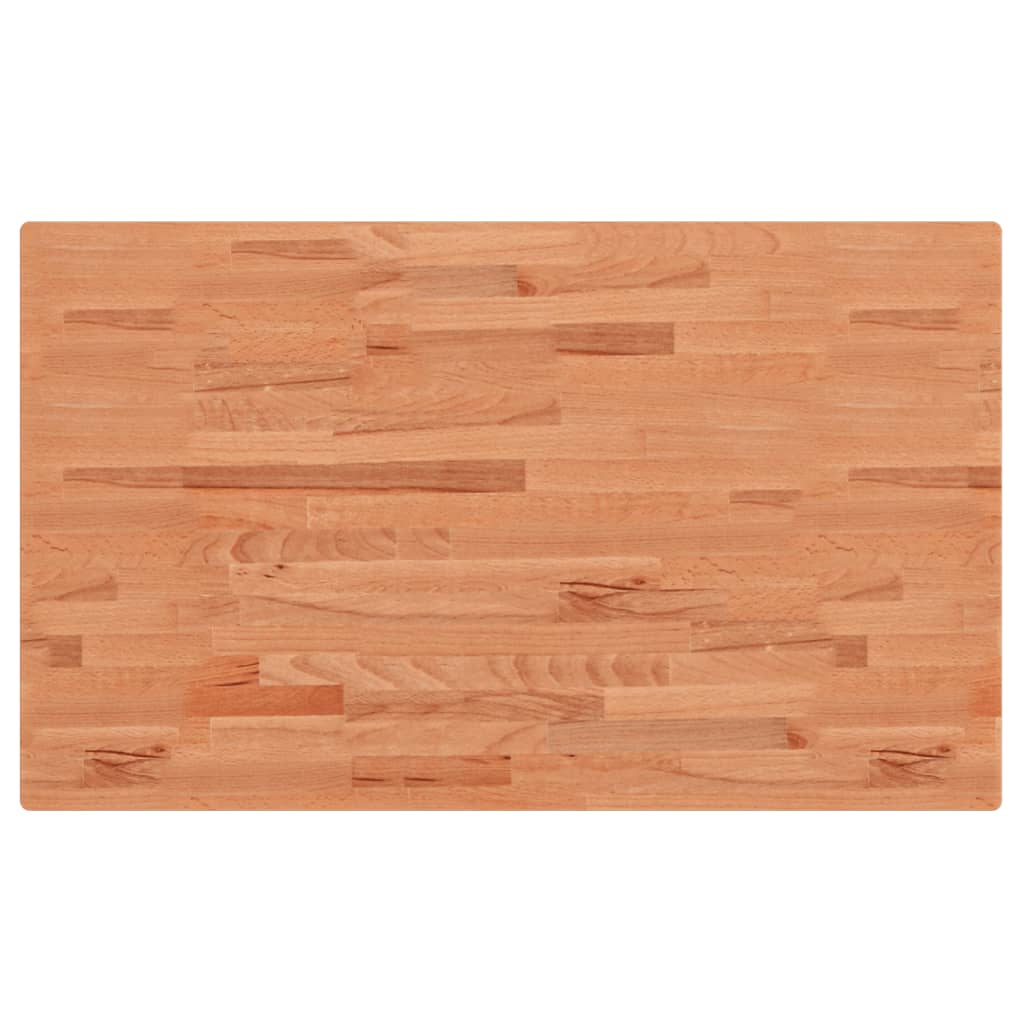 Table Top 100x60x1.5 cm Rectangular Solid Wood Beech