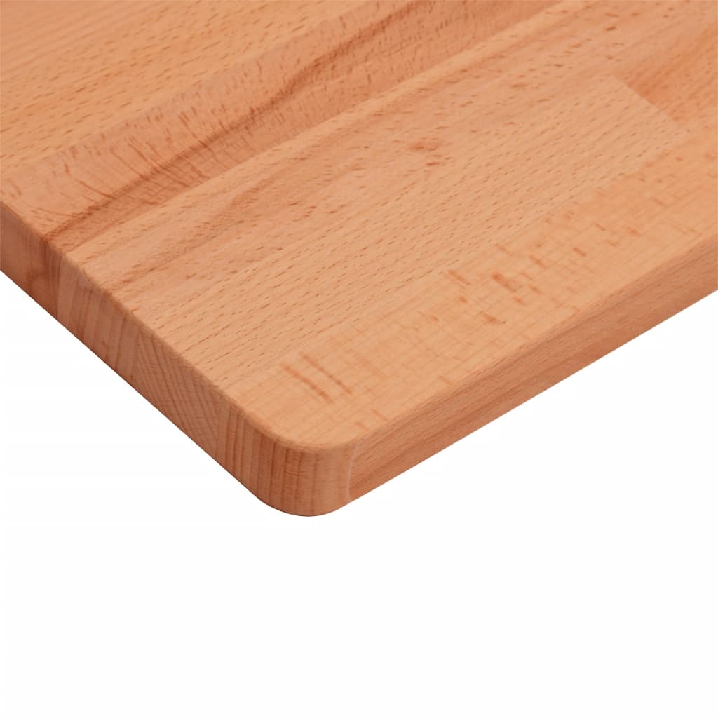 Table Top 100x60x1.5 cm Rectangular Solid Wood Beech
