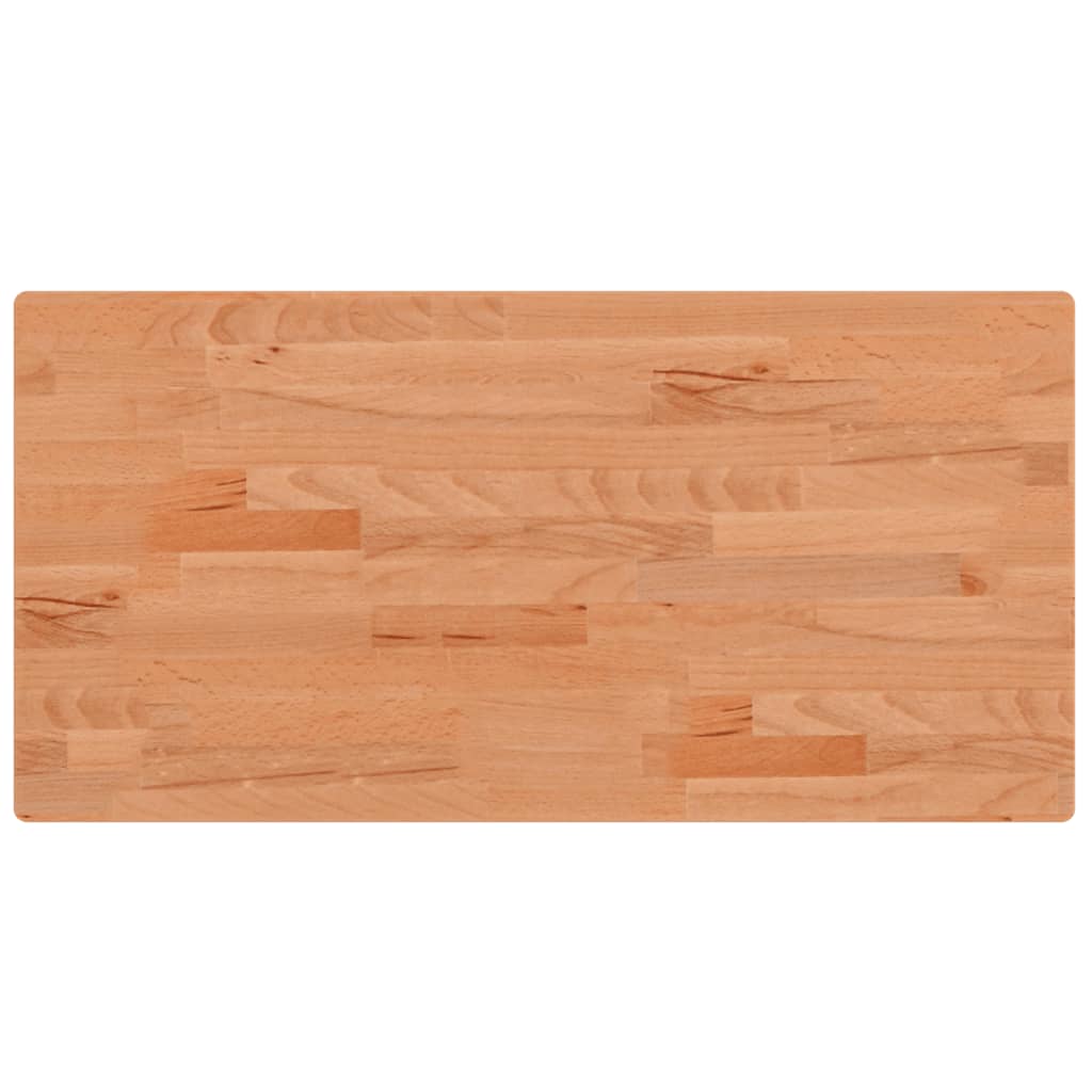 Table Top 80x40x2.5 cm Rectangular Solid Wood Beech